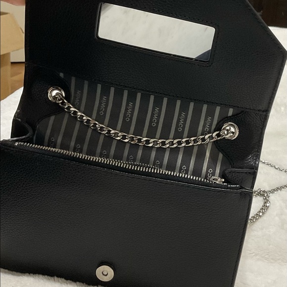 NWOT Mimco trinity clutch - black snake emboss - Picture 9 of 10